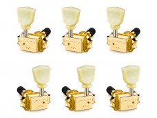 Schaller Deluxe Kluson-Style Top Locking Guitar Tuners Gold Set 3L+3R 10140523.16.55 Schaller Deluxe Kluson-Style Top Locking Guitar Tuners Gold Set 3L+3R 10140523.16.55